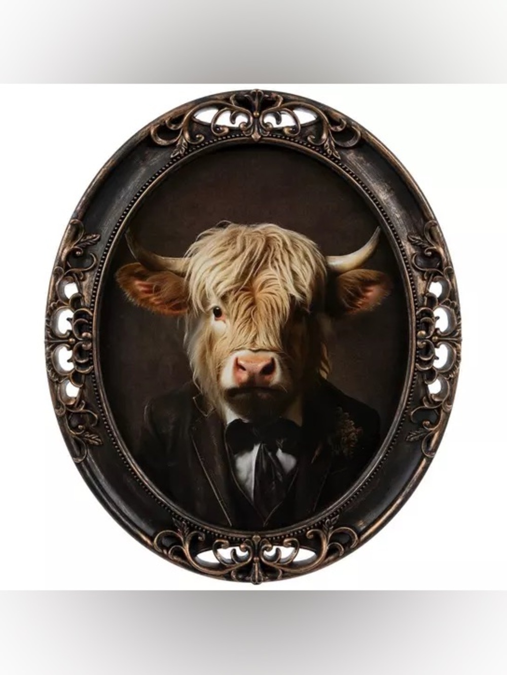 Gentleman Cow Wood Wall Decor